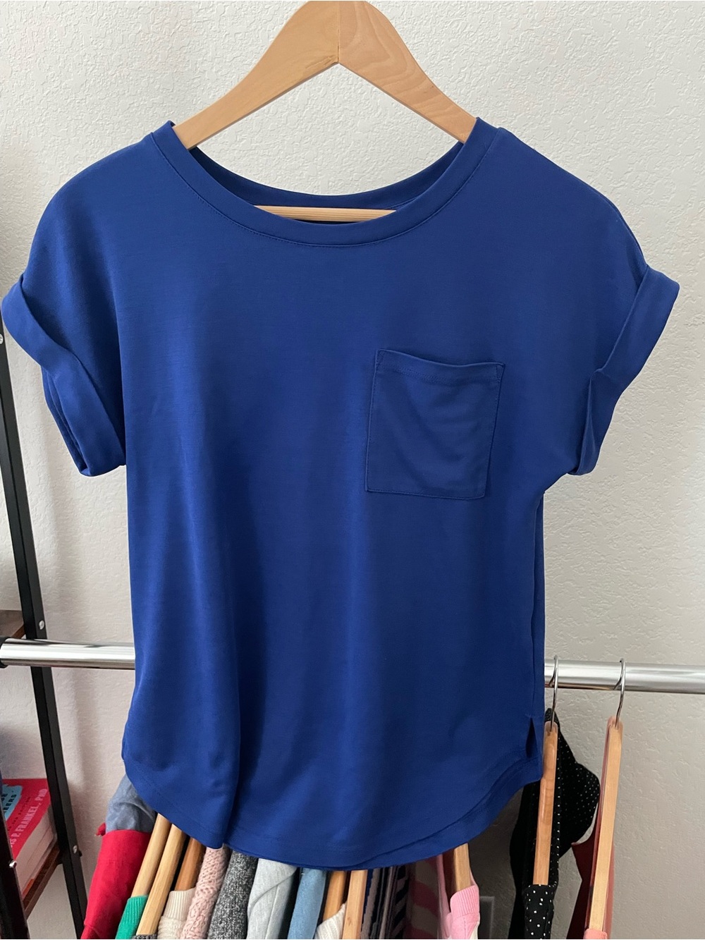 a new day Royal Blue Short Sleeve Pocket Tee